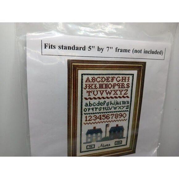 New! Adams Family Petite Sampler 4x6 Barbara Bangser Cross-stitch Kit PC-734 - Picture 2 of 7